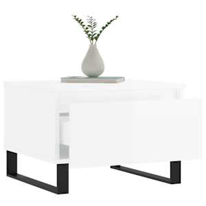 Konferenční stolky 2 ks lesklé bílé 50x46x35cm kompozitní dřevo - obrázek 4