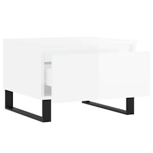 Konferenční stolky 2 ks lesklé bílé 50x46x35cm kompozitní dřevo - obrázek 7