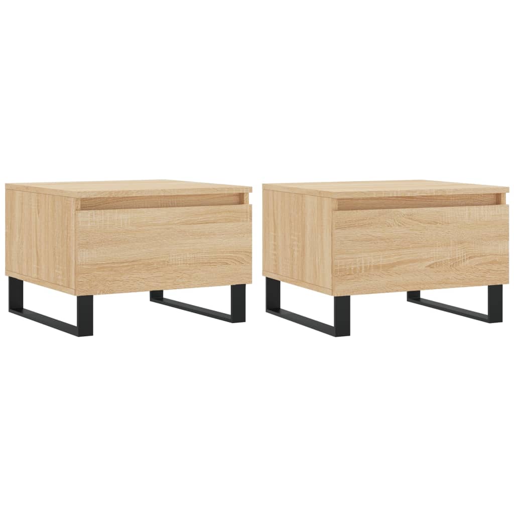 vidaXL Konferenční stolky 2 ks dub sonoma 50x46x35 cm kompozitní dřevo