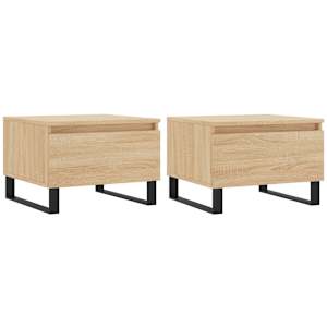 Konferenční stolky 2 ks dub sonoma 50x46x35 cm kompozitní dřevo - obrázek 2