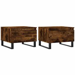 Konferenční stolky 2 ks kouřový dub 50x46x35cm kompozitní dřevo - obrázek 2