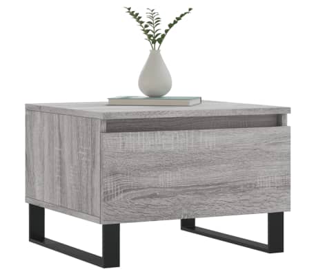 vidaXL Couchtisch Grau Sonoma 50x46x35 cm Holzwerkstoff