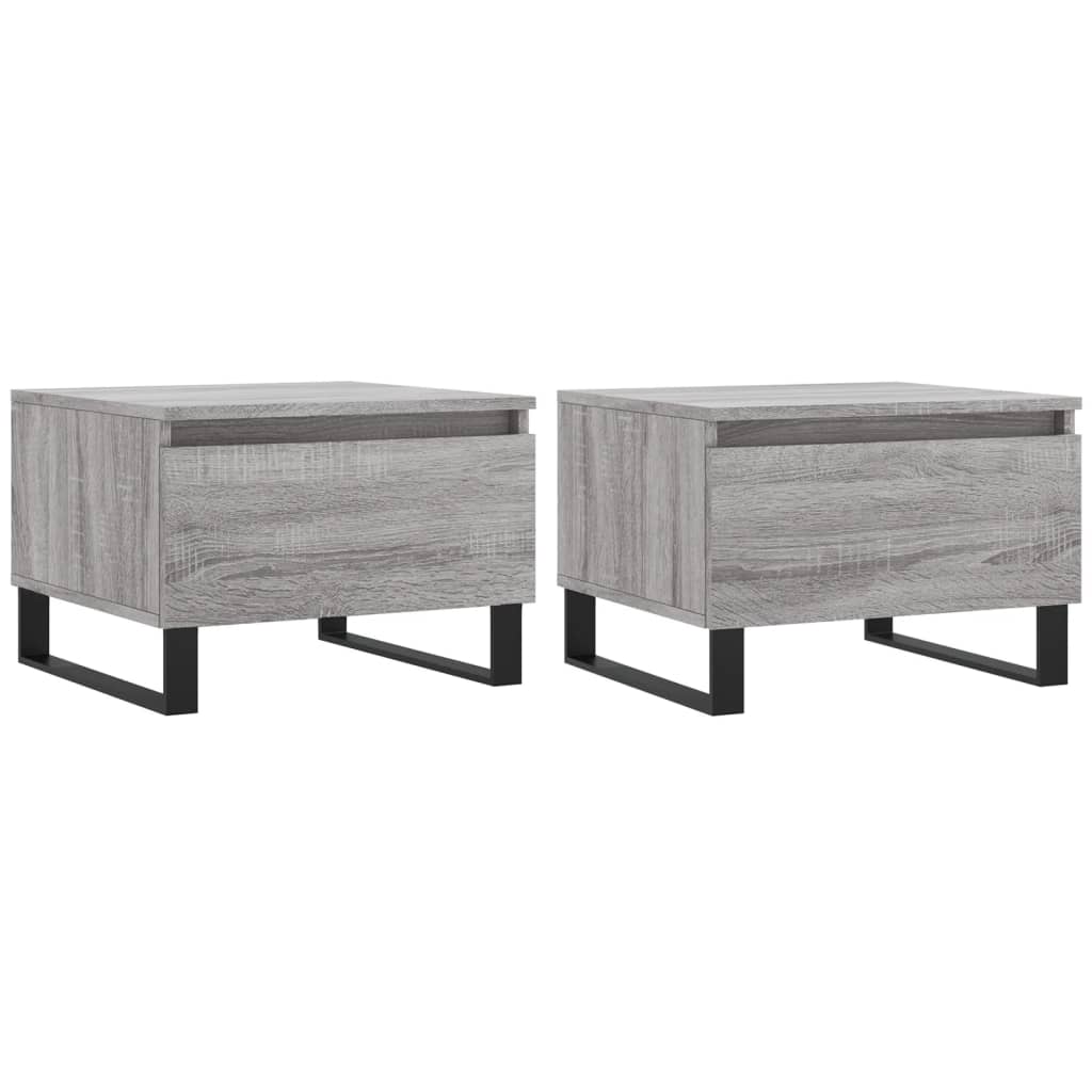vidaXL Konferenční stolky 2 ks šedé sonoma 50x46x35cm kompozitní dřevo