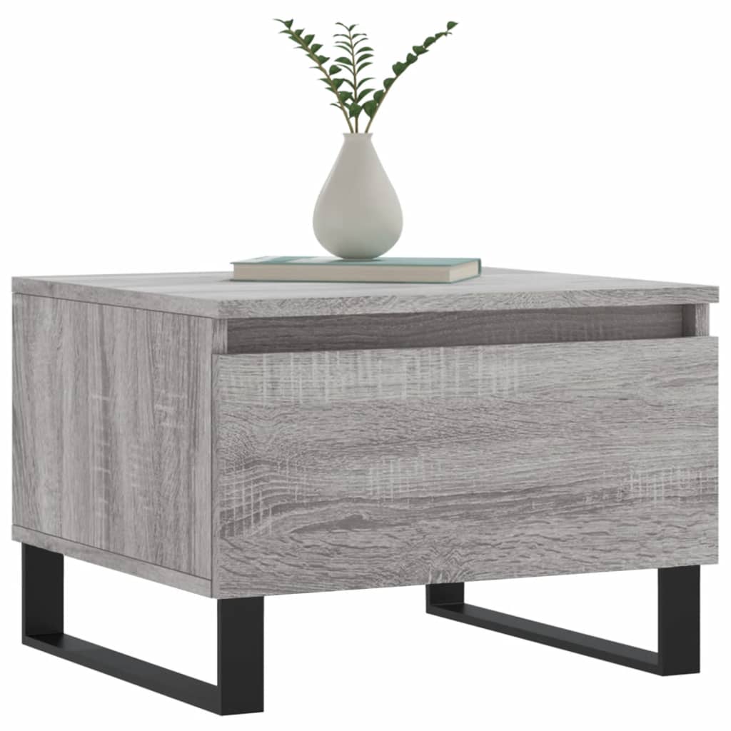 vidaXL Sohvapöydät 2 kpl harmaa Sonoma 50x46x35 cm tekninen puu