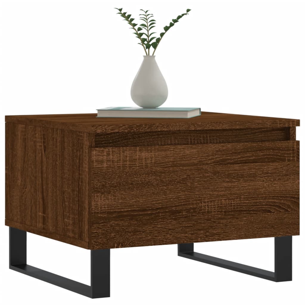 vidaXL Konferenčný stolík hnedý dub 50x46x35 cm kompozitné drevo