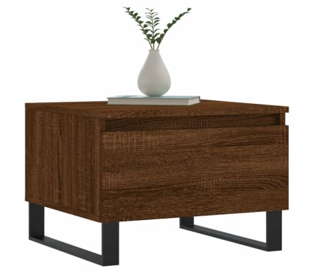 vidaXL Table basse ch&ecirc;ne marron 50x46x35 cm bois d'ing&eacute;nierie
