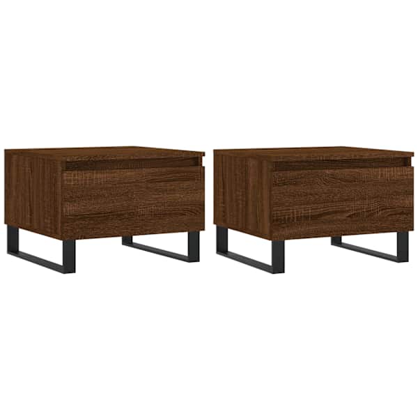 vidaXL kohvilaud 2 tk, pruun tamm, 50 x 46 x 35 cm, tehispuit