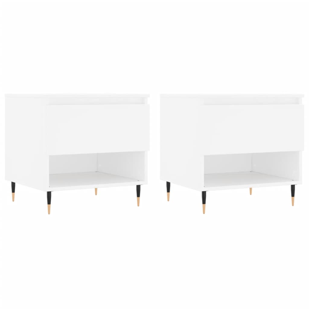 vidaXL Konferenční stolky 2 ks bílé 50 x 46 x 50 cm kompozitní dřevo