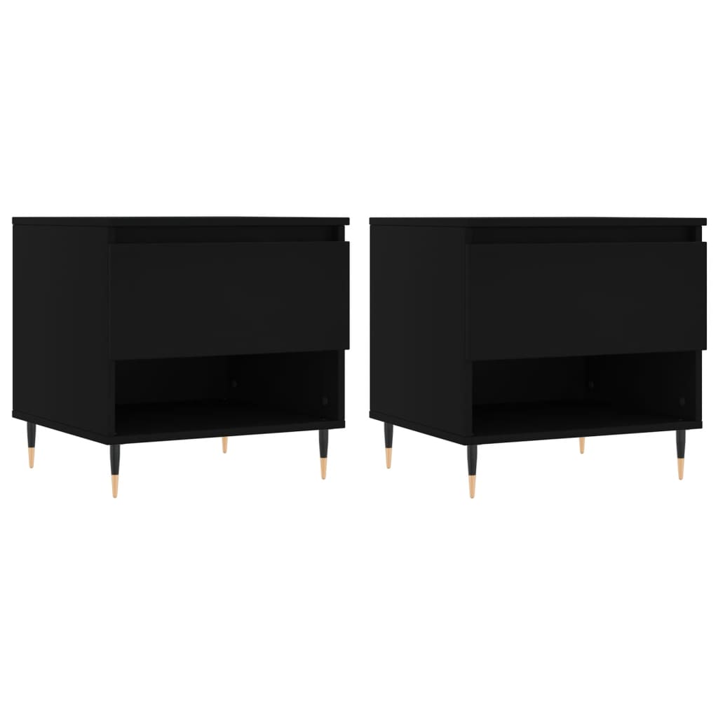 vidaXL Konferenční stolky 2 ks černé 50 x 46 x 50 cm kompozitní dřevo