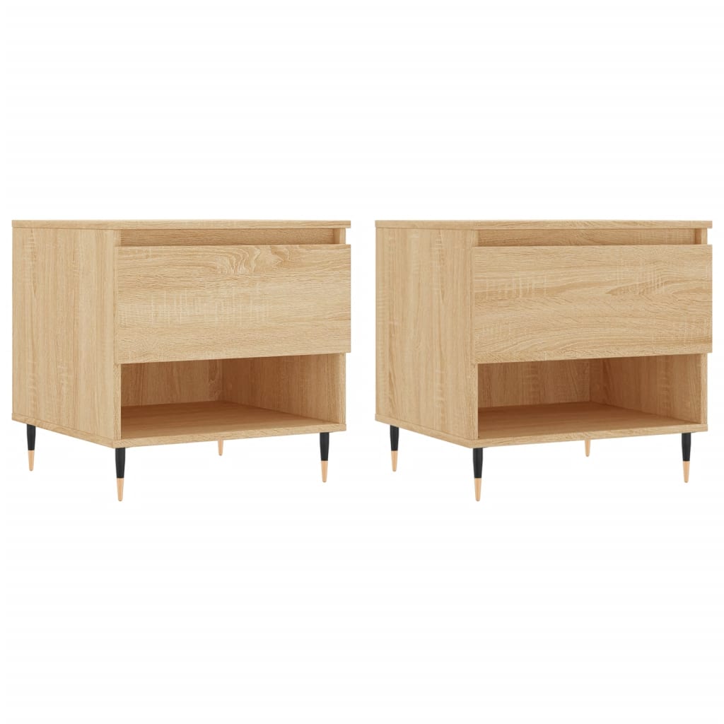 vidaXL Konferenční stolky 2 ks dub sonoma 50x46x50 cm kompozitní dřevo