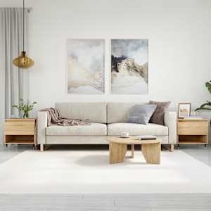 Klubska mizica 2 kosa sonoma hrast 50x46x50 cm inženirski les