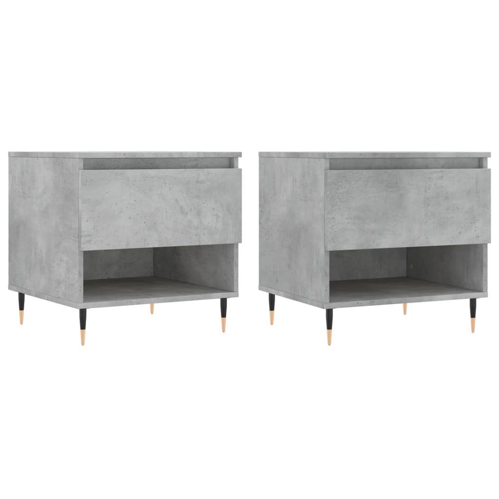 vidaXL Konferenční stolky 2 ks betonově šedé 50 x 46 x 50 cm kompozit