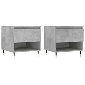 Konferenční stolky 2 ks betonově šedé 50 x 46 x 50 cm kompozit - obrázek 2