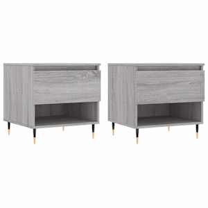 vidaXL kohvilaud, 2 tk, hall Sonoma tamm, 50 x 46 x 50 cm, tehispuit