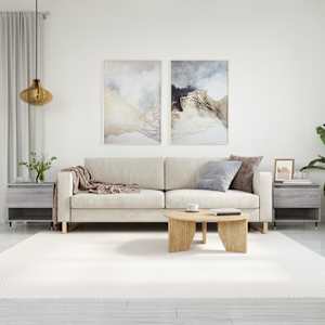 Klubska mizica 2 kosa siva sonoma 50x46x50 cm inženirski les