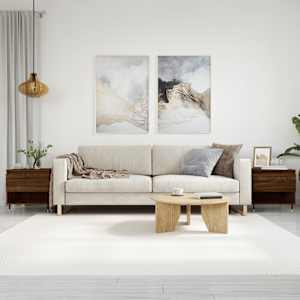 Konferenční stolky 2 ks hnědý dub 50x46x50 cm kompozitní dřevo - obrázek 1