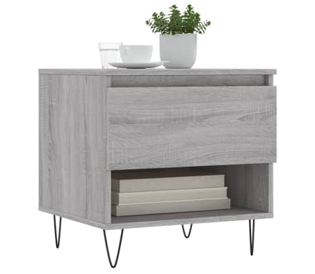 vidaXL Coffee Table Grey Sonoma 50x46x50 cm Engineered Wood