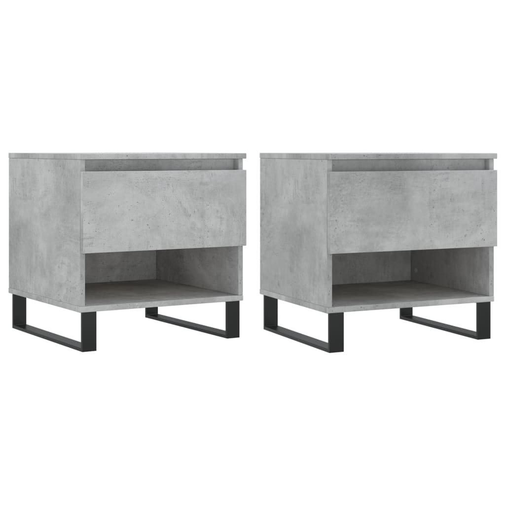 vidaXL Konferenční stolky 2 ks betonově šedé 50 x 46 x 50 cm kompozit