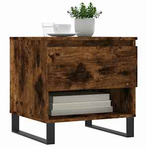 vidaXL Coffee Table Smoked Oak Engineered Wood, Metal Medium