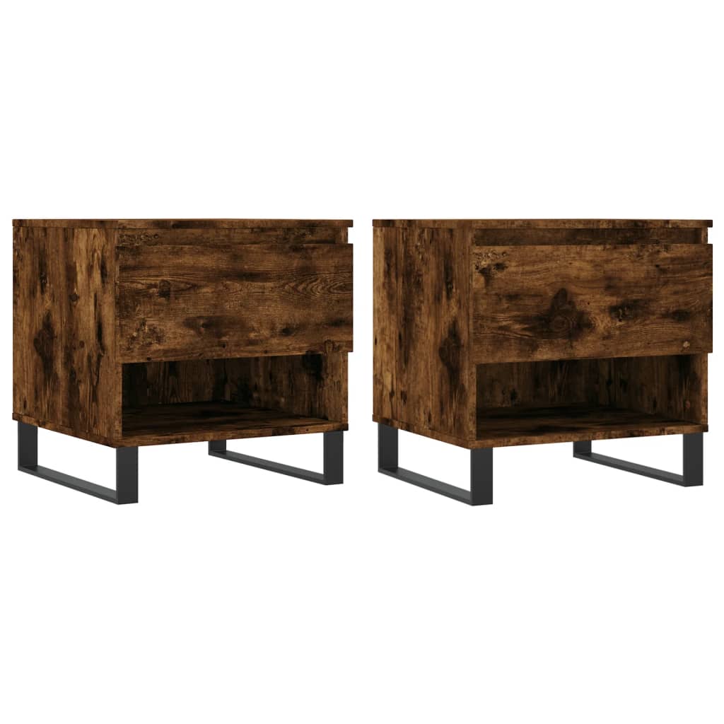 vidaXL Konferenční stolky 2 ks kouřový dub 50x46x50cm kompozitní dřevo
