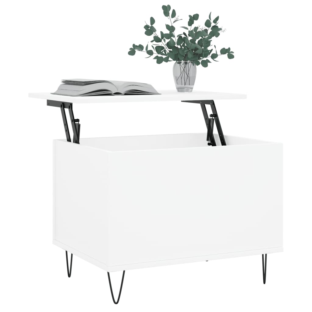 vidaXL Salontafel 60x44,5x45 cm bewerkt hout wit