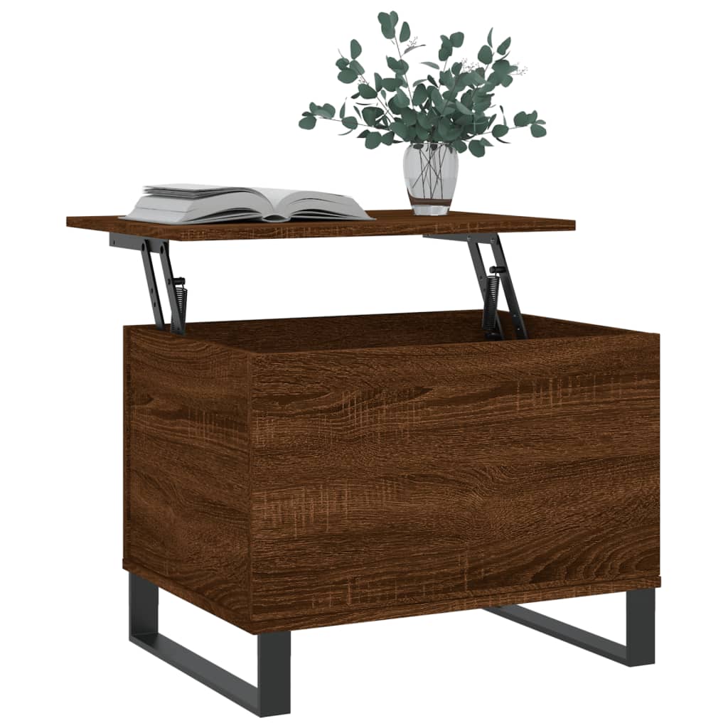 vidaXL Salontafel 60x44,5x45 cm bewerkt hout bruin eikenkleur afbeelding