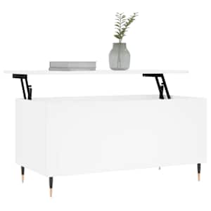 Konferenční stolek bílý 90 x 44,5 x 45 cm kompozitní dřevo - obrázek 4