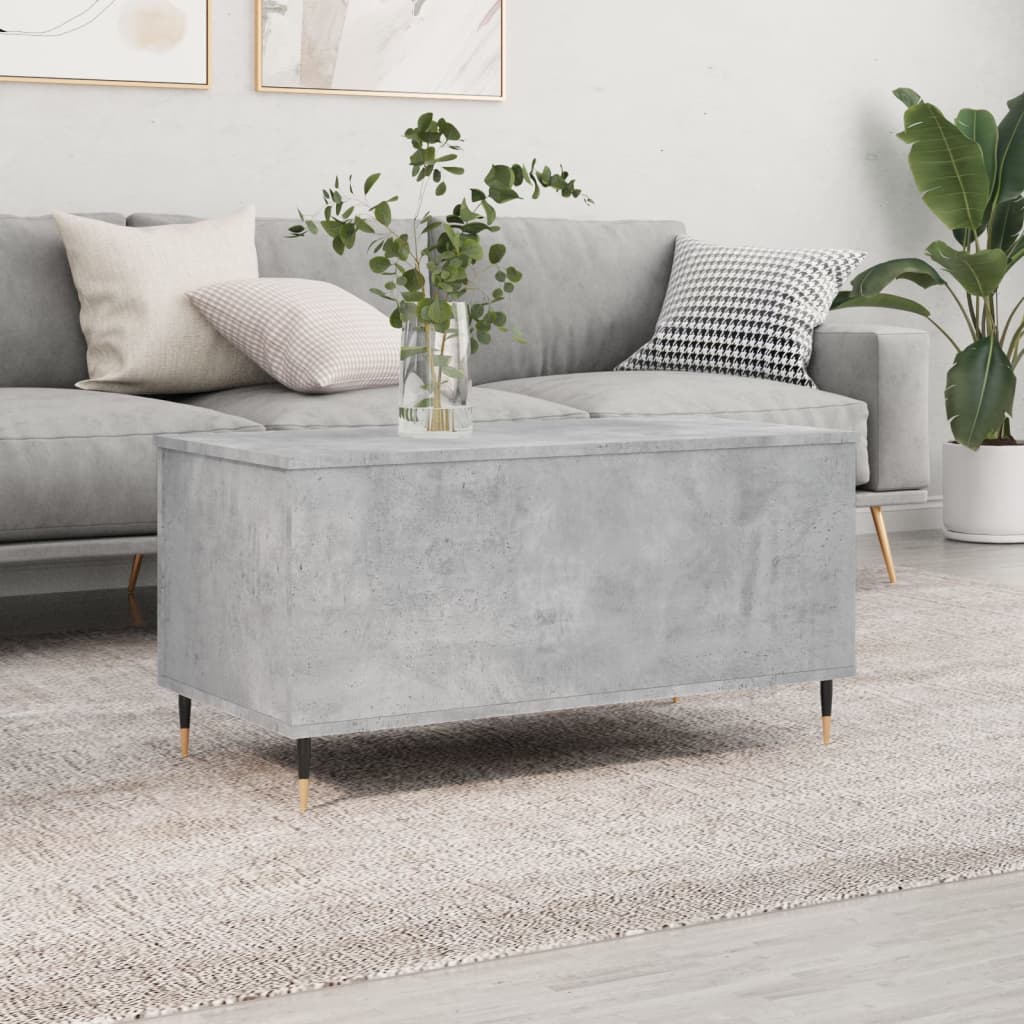 vidaXL sofabord 90x44,5x45 cm konstrueret træ betongrå