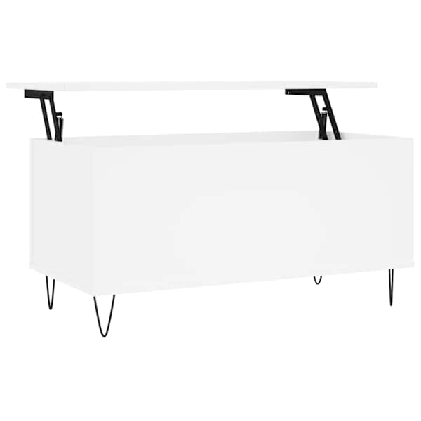 vidaXL kohvilaud, valge, 90 x 44,5 x 45 cm, tehispuit