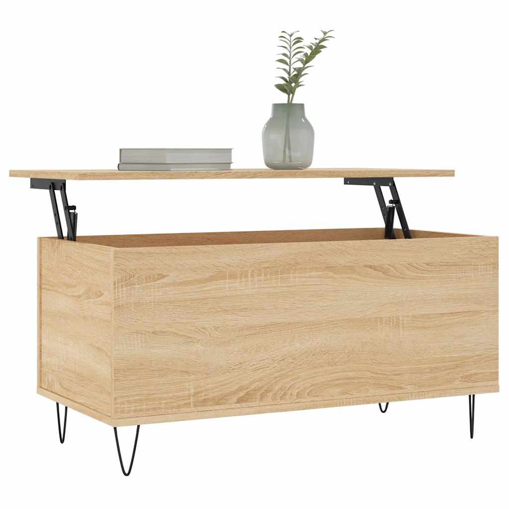 vidaXL Sohvapöytä Sonoma-tammi 90x44,5x45 cm tekninen puu
