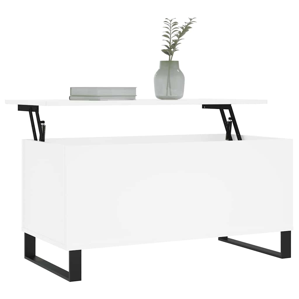 vidaXL Salontafel 90x44,5x45 cm bewerkt hout wit afbeelding