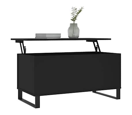 vidaXL Table basse Noir 90x44,5x45 cm Bois d'ing&eacute;nierie