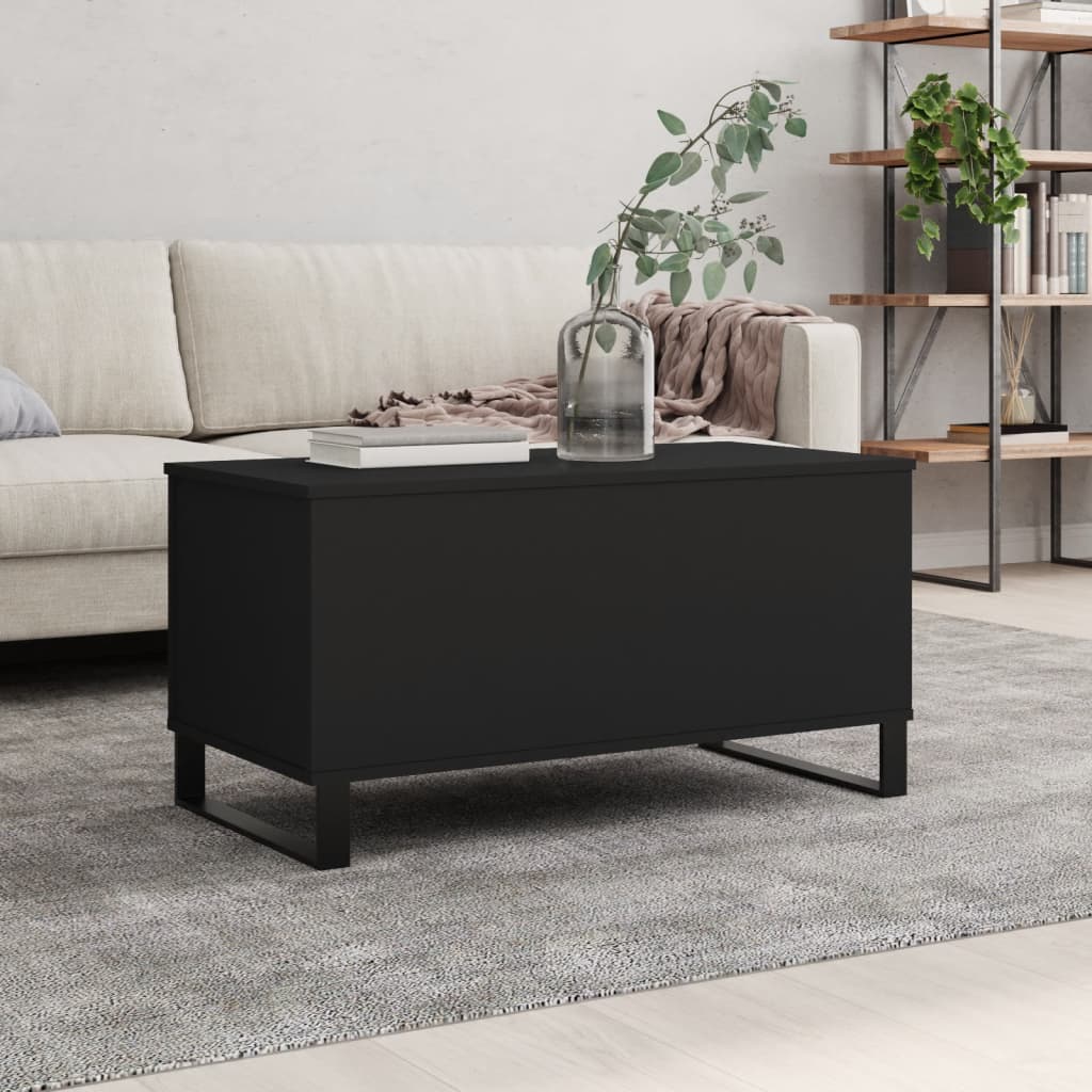 Couchtisch Schwarz 90×44,5×45 cm Holzwerkstoff