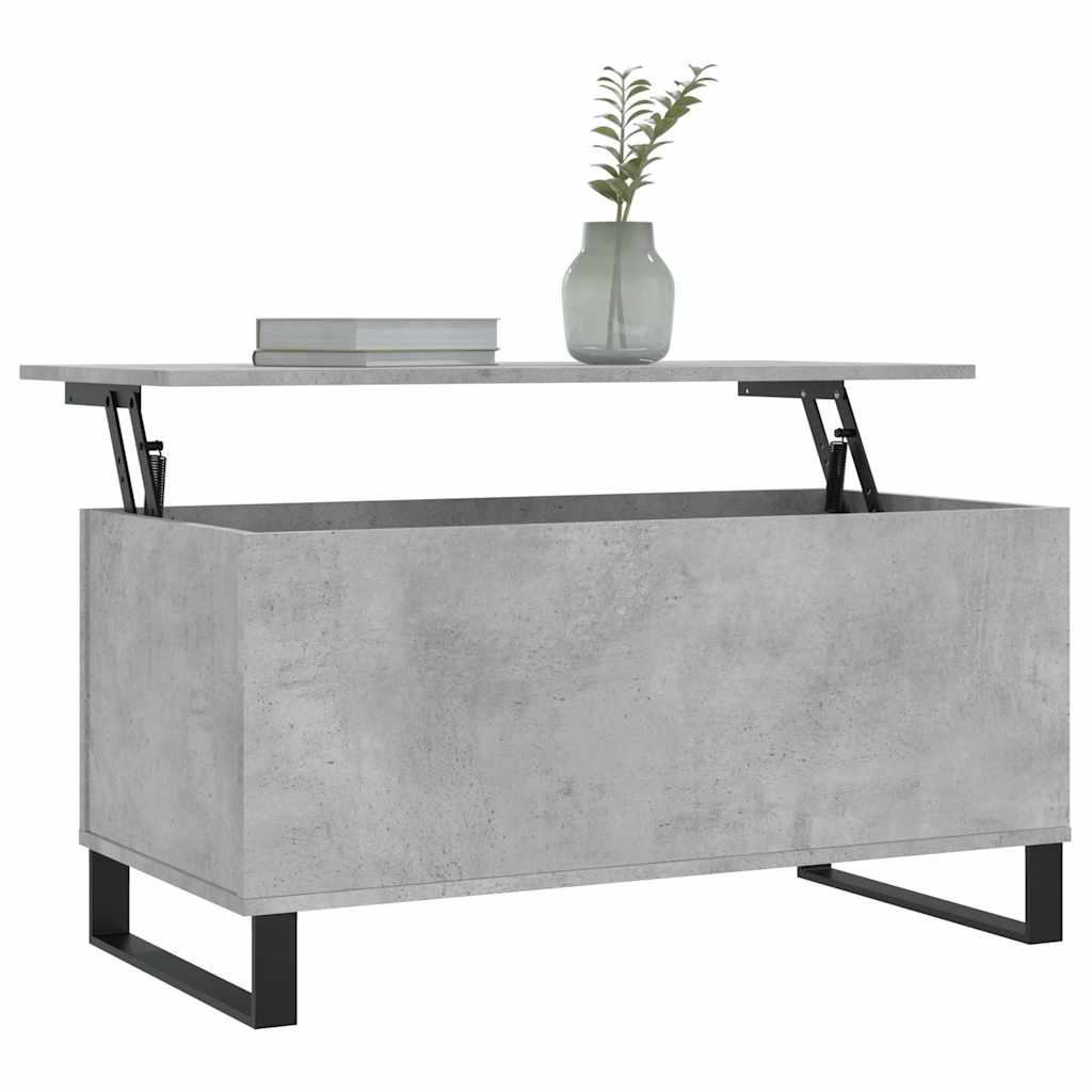 vidaXL Salontafel 90x44,5x45 cm bewerkt hout betongrijs afbeelding