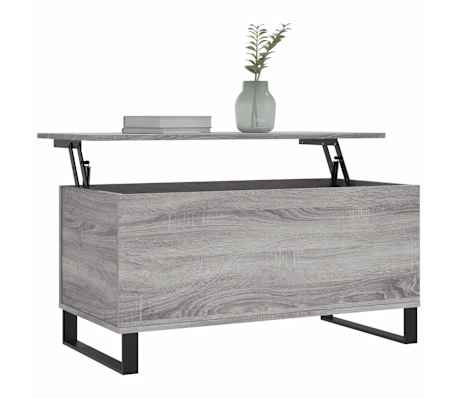 vidaXL Coffee Table Grey Sonoma Engineered wood, Metal Medium