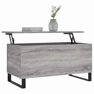vidaXL Coffee Table Grey Sonoma Engineered wood, Metal Medium
