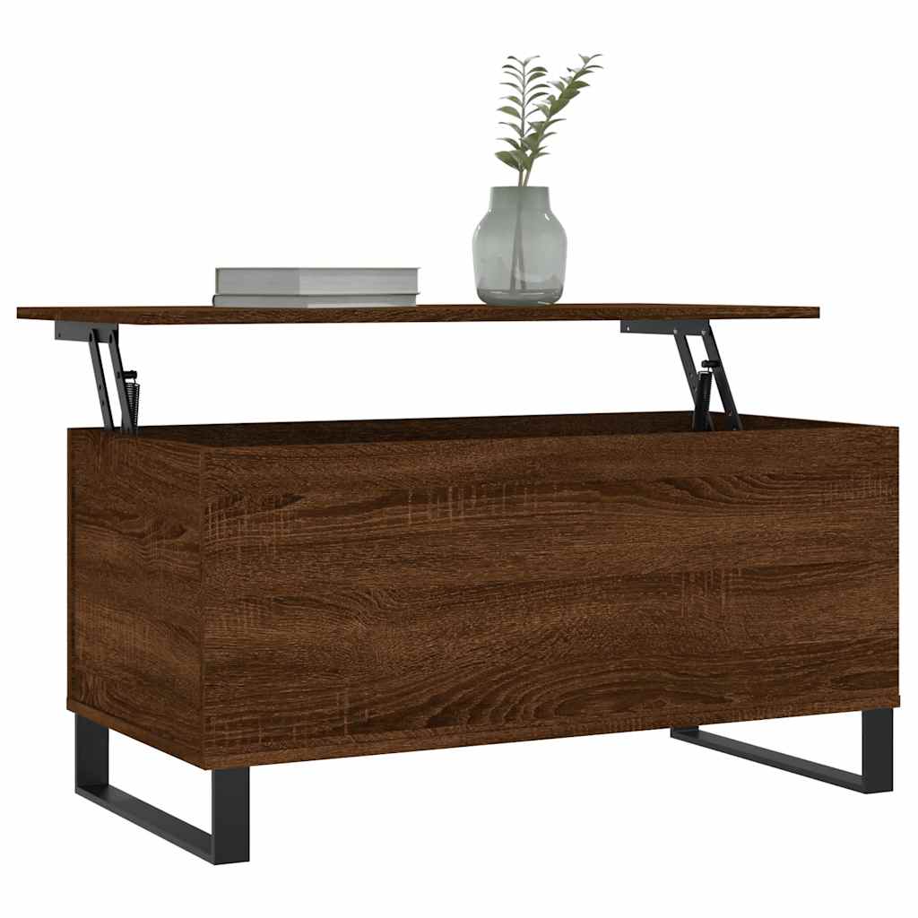 vidaXL barna tölgyszínű szerelt fa dohányzóasztal 90x44,5x45 cm