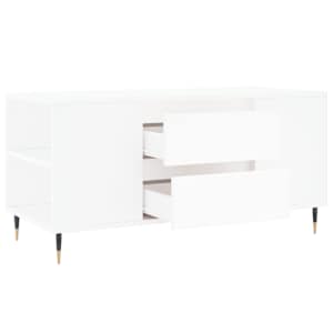 Konferenční stolek bílý 102 x 44,5 x 50 cm kompozitní dřevo - obrázek 6