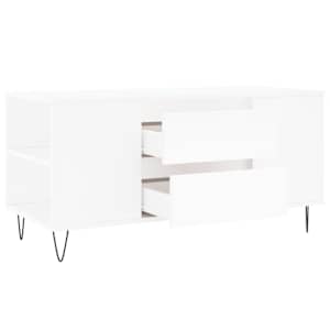 Konferenční stolek bílý 102 x 44,5 x 50 cm kompozitní dřevo - obrázek 6