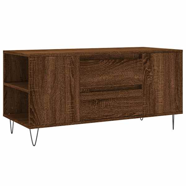 vidaXL kohvilaud, pruun tamm, 102x44,5x50 cm, tehispuit