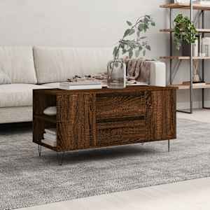 Konferenční stolek hnědý dub 102x44,5x50 cm kompozitní dřevo - obrázek 1