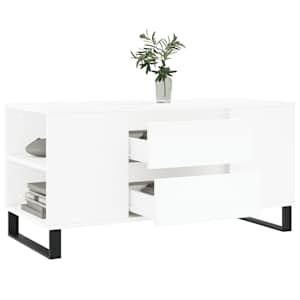 Konferenční stolek bílý 102 x 44,5 x 50 cm kompozitní dřevo - obrázek 4