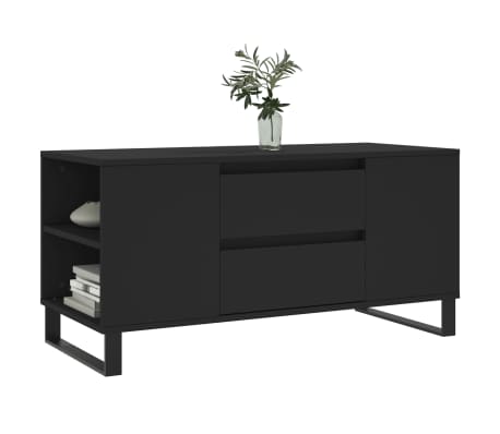 vidaXL Coffee Table Black 102x44.5x50 cm Engineered Wood