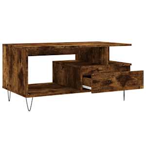 Konferenční stolek kouřový dub 90x49x45 cm kompozitní dřevo - obrázek 6