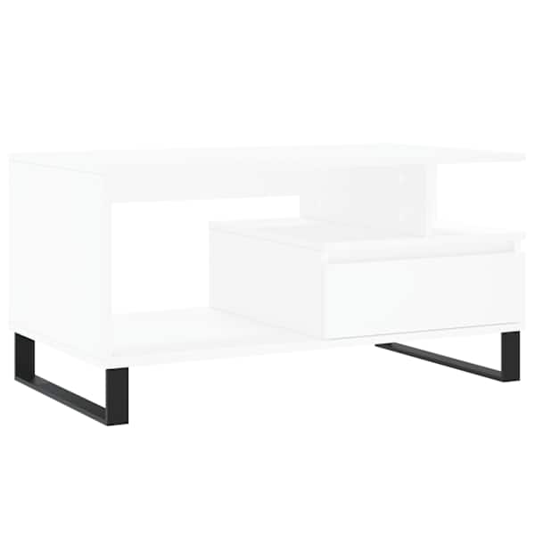 vidaXL kohvilaud, valge, 90 x 49 x 45 cm, tehispuit