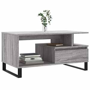 vidaXL Coffee Table Grey Sonoma 90x49x45 cm Engineered Wood