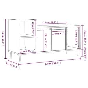 TV skříňka bílá 100x35x55 cm kompozitní dřevo - obrázek 12