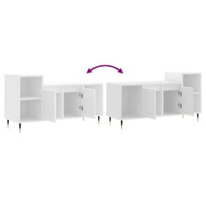 TV skříňka bílá 100x35x55 cm kompozitní dřevo - obrázek 9
