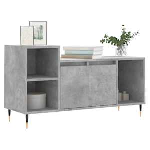 TV skříňka betonově šedá 100x35x55 cm kompozitní dřevo - obrázek 3