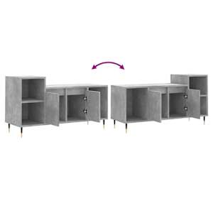 TV skříňka betonově šedá 100x35x55 cm kompozitní dřevo - obrázek 9